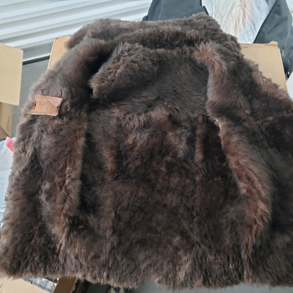 Vintage sheepskin handmade vest adult size XS or kids size - Picture 9 of 12